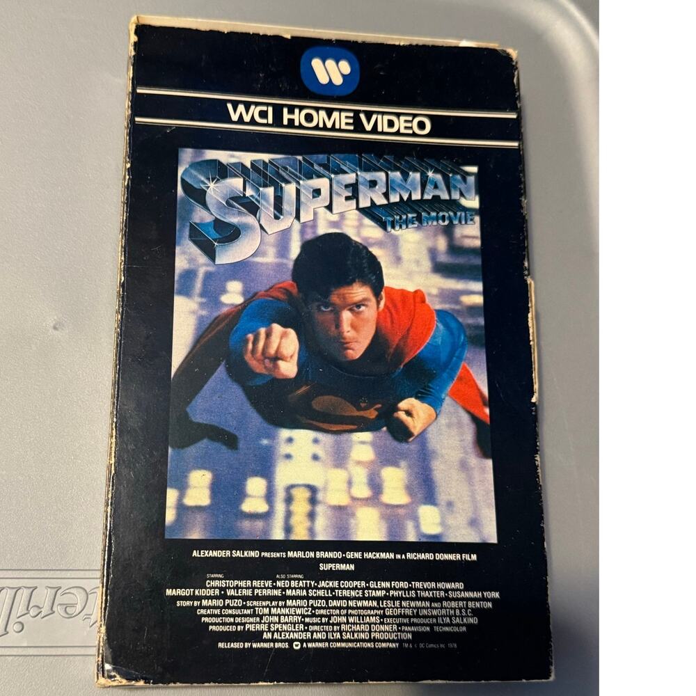 Superman The Movie Wci Home Video 1979 Big Box Beta